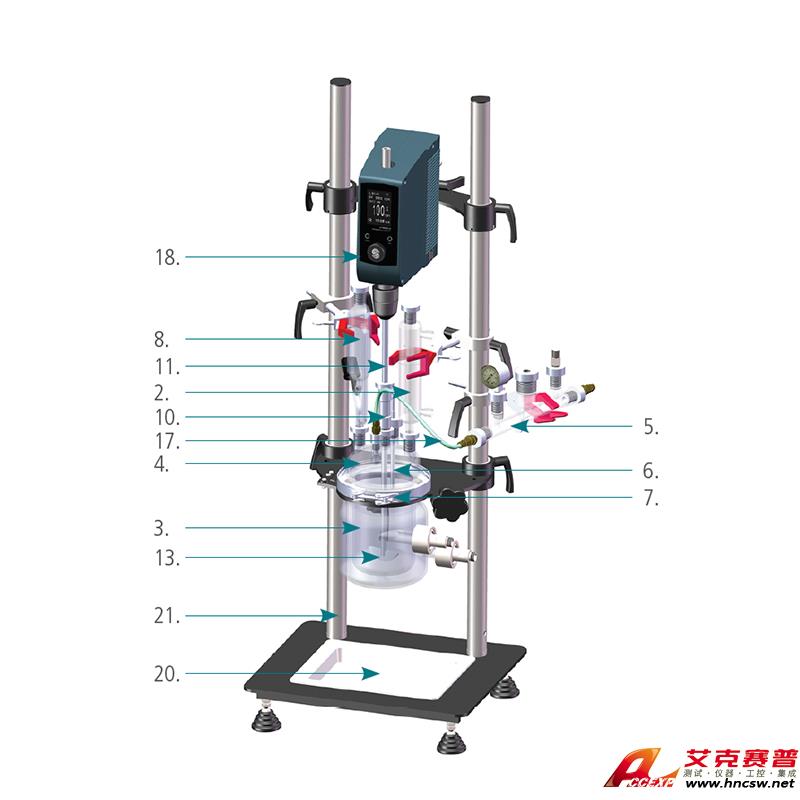 JULABO優(yōu)萊博 3000ml玻璃壓力反應(yīng)釜，（ 150mm法蘭開(kāi)口）JRS-642