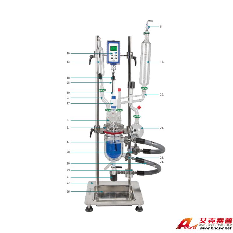 JULABO優(yōu)萊博 5000ml 桌上式玻璃夾套反應(yīng)釜，JRS-1500-06